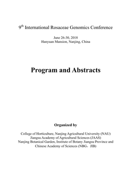 Program and Abstracts