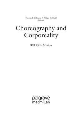 Choreography and Corporeality