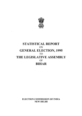 Statistical Report General Election, 1995 The