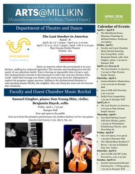 Department of Theatre and Dance Faculty and Guest Chamber Music