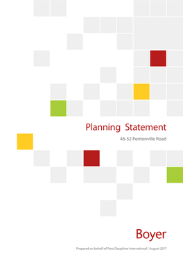 Planning Statement 46-52 Pentonville Road