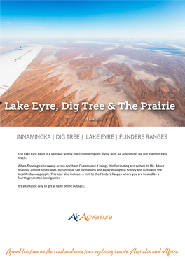 Lake Eyre, Dig Tree & the Prairie 2021