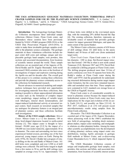 The Usgs Astrogeology Geologic Materials Collection: Terrestrial Impact Crater Samples for Use by the Planetary Science Community