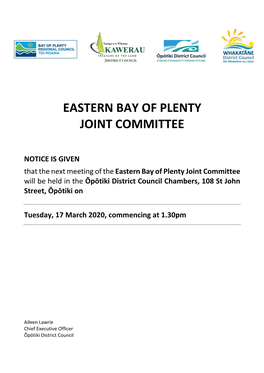 Eastern Bay of Plenty Joint Committee