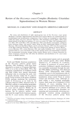 Rodentia: Cricetidae: Sigmodontinae) in Western Mexico