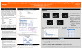 Streptococcus Pneumoniae in North America by Multiplex PCR IHMA, Inc