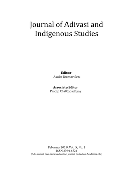 Vol. IX, No. 1 ISSN 2394-5524 (A Bi-Annual Peer-Reviewed Online Journal Posted on Academia.Edu)