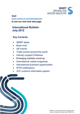 International Bulletin July 2012