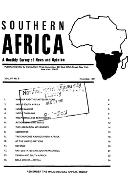 The Churches and Southern Africa 16