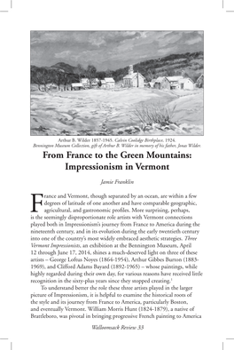 From France to the Green Mountains: Impressionism in Vermont