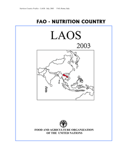 Nutrition Country: Laos 2003