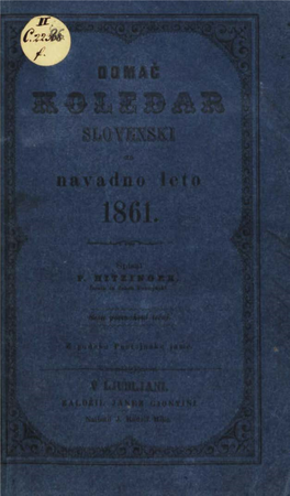 Peter Hicinger - Domač Koledar Slovenski 1861.Pdf