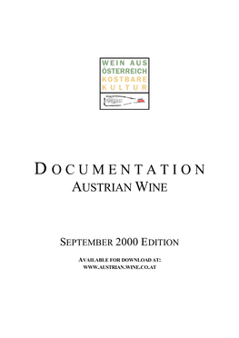 Austrian Wine Statistics Report 2000