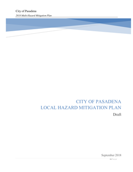 LOCAL HAZARD MITIGATION PLAN Draft