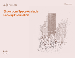 Showroom Space Available Leasing Information Where the World’S Best Brands Meet the Industry’S Best Buyers