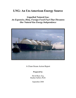LNG: an Un-American Energy Source
