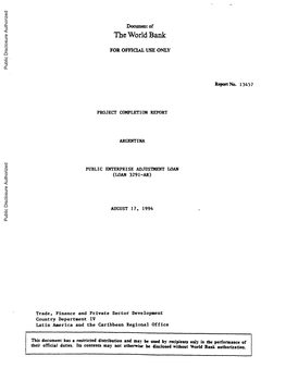 World Bank Document