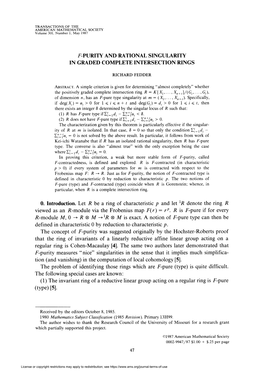 F-Purity and Rational Singularity in Graded Complete Intersection Rings