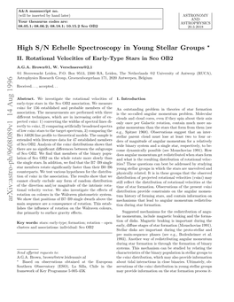High S/N Echelle Spectroscopy in Young Stellar Groups II. Rotational