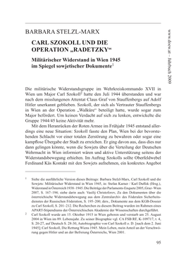 Carl Szokoll Und Die Operation 