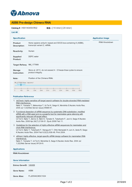 ASB6 Pre-Design Chimera Rnai