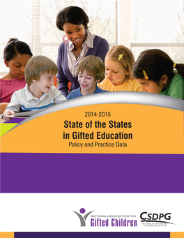 2014-2015 State of the States in Gifted Education: Policy and Practice Data