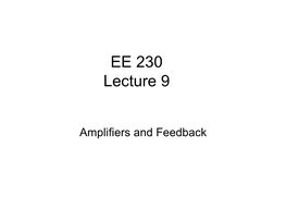 EE 230 Lecture 9