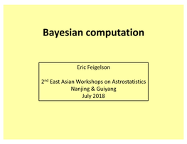 Bayesian Computation