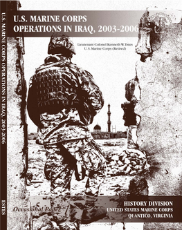 U.S. Marine Corps Operations in Iraq, 2003-2006