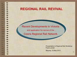 Regional Rail Revival