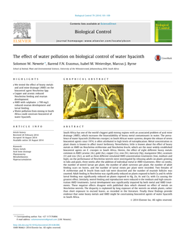 Biological Control 79 (2014) 101–109