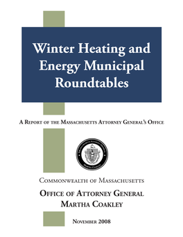 Winter Heating and Energy Municipal Roundtables