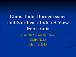 China's Territorial Claim on Arunachal Pradesh Hostile Intentions And