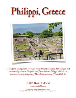 The Biblical City of Philippi, Greece