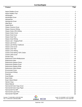 Cut Size/Digital Product Page