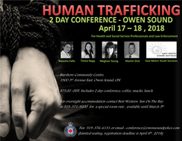 Human Trafficking Conference