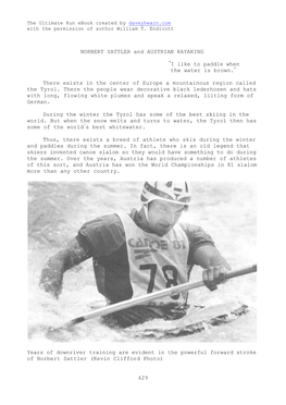 NORBERT SATTLER and AUSTRIAN KAYAKING