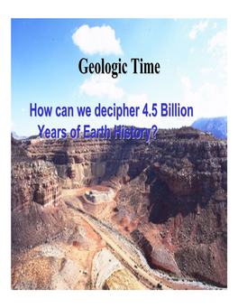 Geologic Timetime