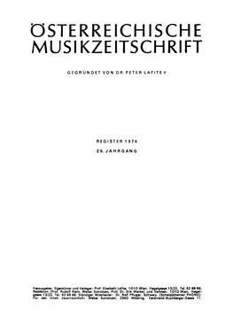 Österreichische Musikzeitschrift