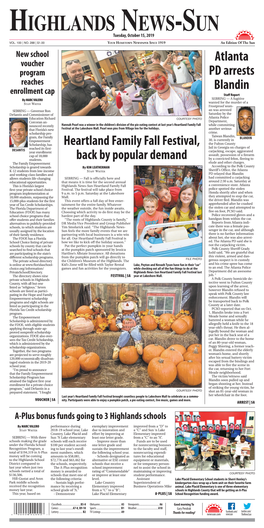 HIGHLANDS NEWS-SUN Tuesday, October 15, 2019