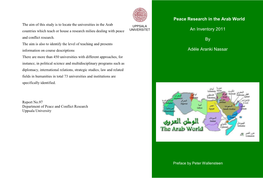 Peace Research in the Arab World an Inventory 2011 by Adéle Aranki