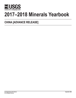 The Mineral Industry of China in 2018