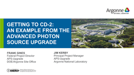 An Example from the Advanced Photon Source Upgrade
