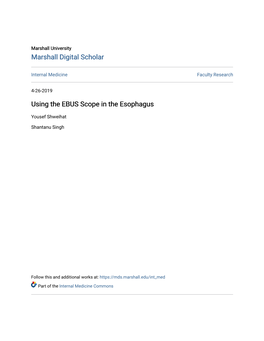 Using the EBUS Scope in the Esophagus