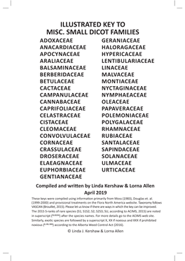 Illustrated Key to Misc. Small Dicot Families