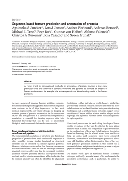 Sequence-Based Feature Prediction and Annotation of Proteins