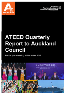 ATEED Quarterly Report to Auckland Council