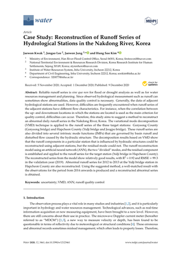 Reconstruction of Runoff Series of Hydrological Stations in The