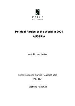 Political Parties of the World in 2004 AUSTRIA