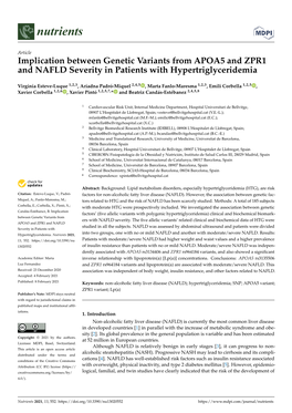 Implication Between Genetic Variants from APOA5 and ZPR1 and NAFLD Severity in Patients with Hypertriglyceridemia